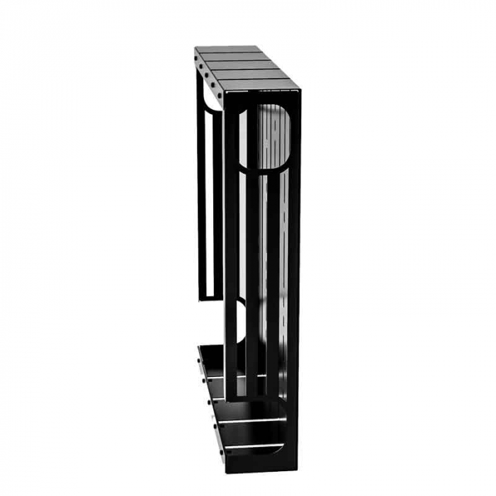 Masca modulara pentru calorifer Lucmi,  Tabla OL 2mm vopsita in camp electrostatic negru MAT, 55 x 12 x63(h)cm [3]