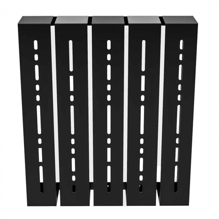 Masca modulara pentru calorifer Lucmi,  Tabla OL 2mm vopsita in camp electrostatic negru MAT, 55 x 12 x63(h)cm [2]