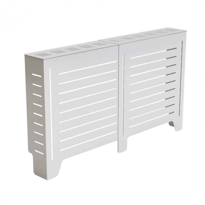 Masca pentru calorifer Lucmi EXTENSIBILA,  Tabla OL 2mm vopsita in camp electrostatic alb MAT, 149/95 x 20 x 85(h)cm [4]
