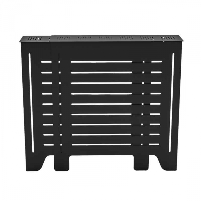 Masca pentru calorifer Lucmi,  Tabla OL 2mm vopsita in camp electrostatic negru MAT, 149/95 x 20 x 85(h)cm [3]