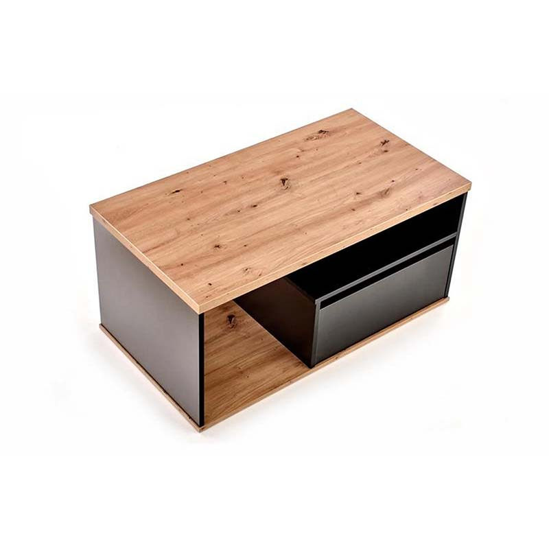 Masuta cafea cu un sertar Pantera stejar wotan/negru, 110x60x50 cm [5]