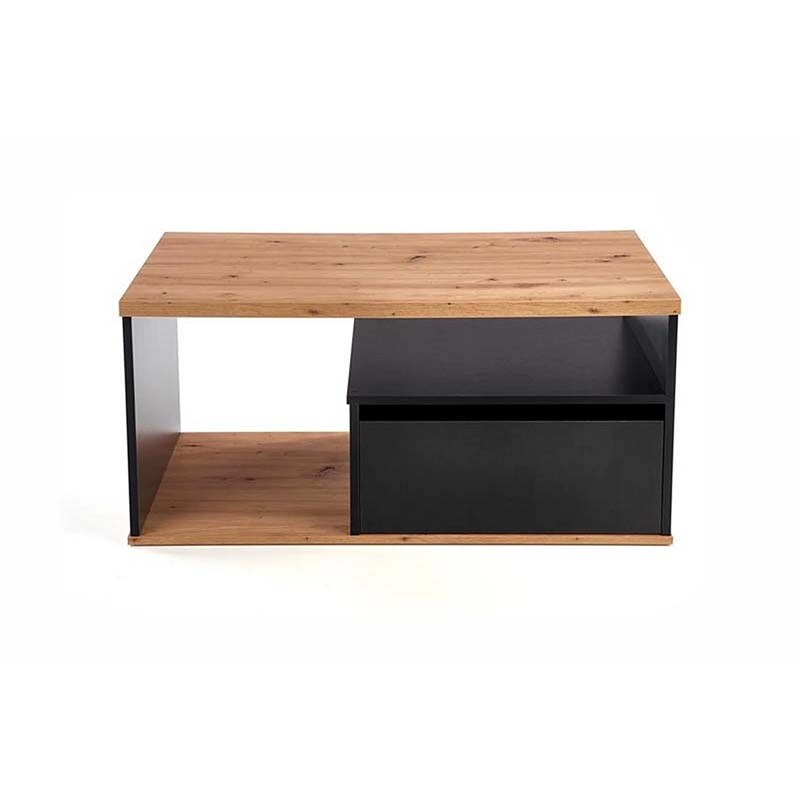 Masuta cafea cu un sertar Pantera stejar wotan/negru, 110x60x50 cm [3]