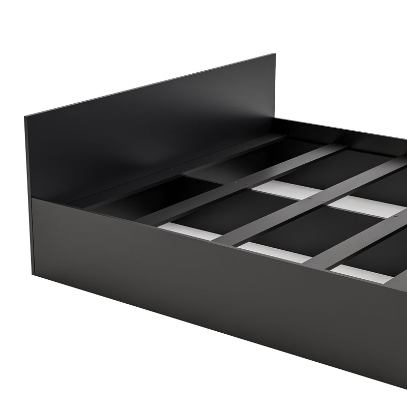 Pat LUCMI 180 x 200, PAL MELAMINAT EGGER NEGRU, SUPORT PENTRU SALTEA INCLUS [5]