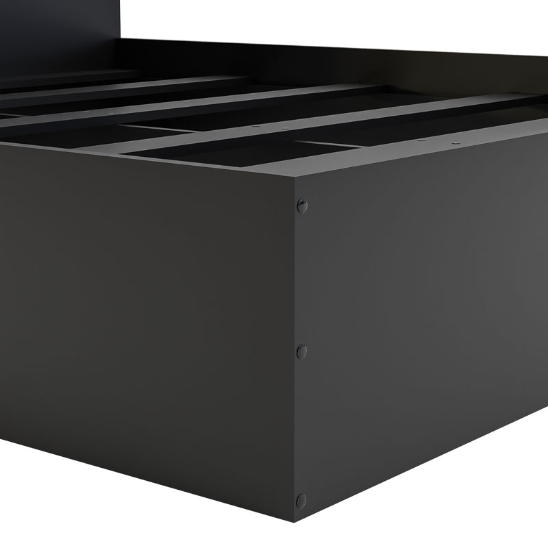 Pat LUCMI 180 x 200, PAL MELAMINAT EGGER NEGRU, SUPORT PENTRU SALTEA INCLUS [6]