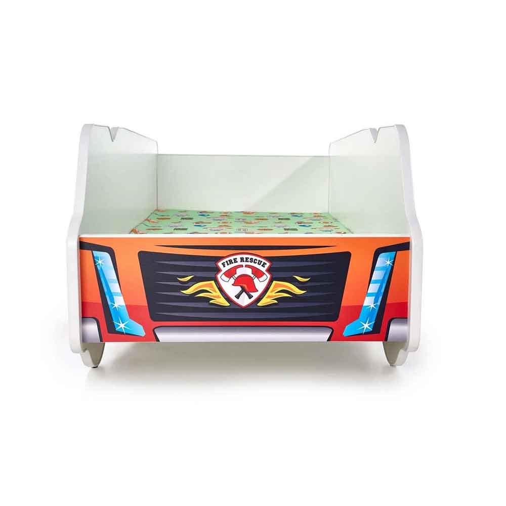 Pat masina tineret Fire Truck, somiera si saltea incluse, 70X140 cm [4]