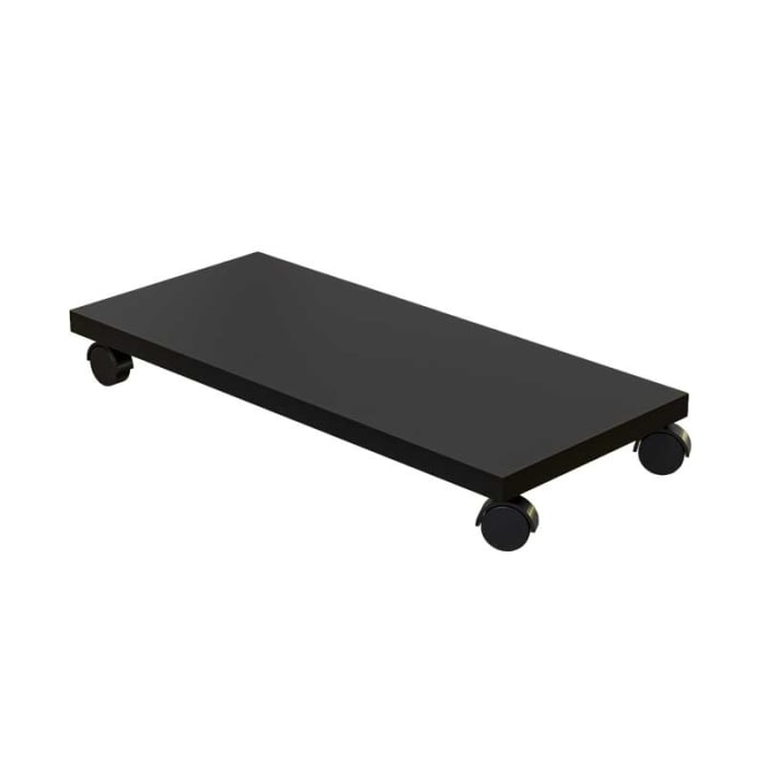 Suport Mobil pentru unitate calculator, Lucmi, Pal 18mm, Negru Mat, Cant ABS 2mm, 4 roti cu frana, 25 x 45 x 5.3(h)cm [3]