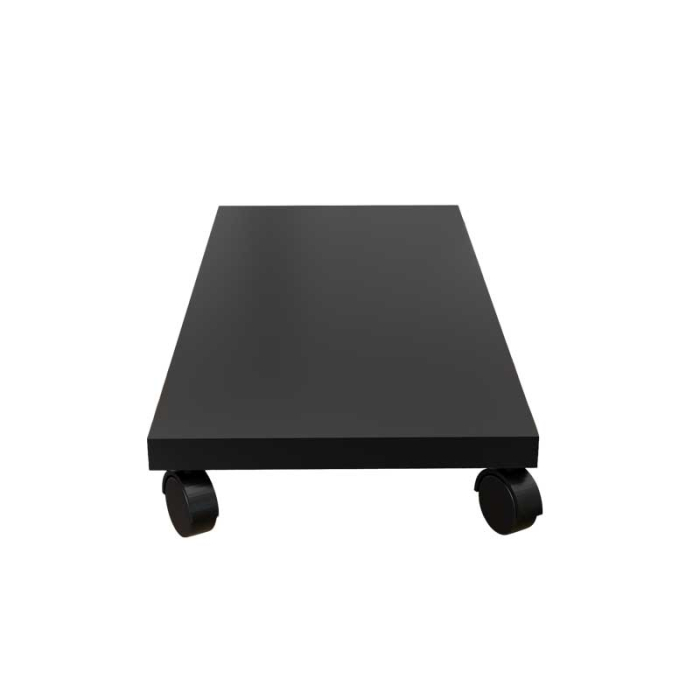 Suport Mobil pentru unitate calculator, Lucmi, Pal 18mm, Negru Mat, Cant ABS 2mm, 4 roti cu frana, 25 x 45 x 5.3(h)cm [4]