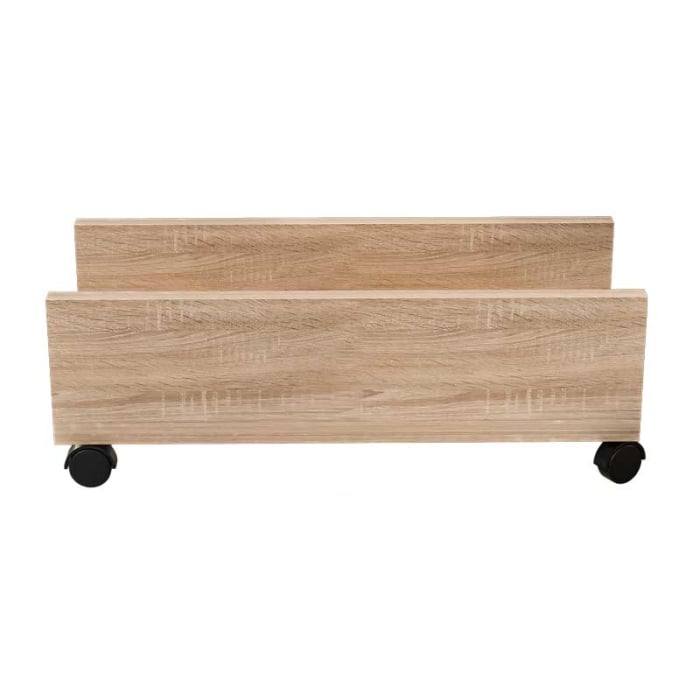 Suport Mobil pentru unitate calculator, Lucmi, Pal 18mm, Stejar Natur, Cant ABS 2mm, 4 roti cu frana, 25 x 45 x 15(h)cm [5]