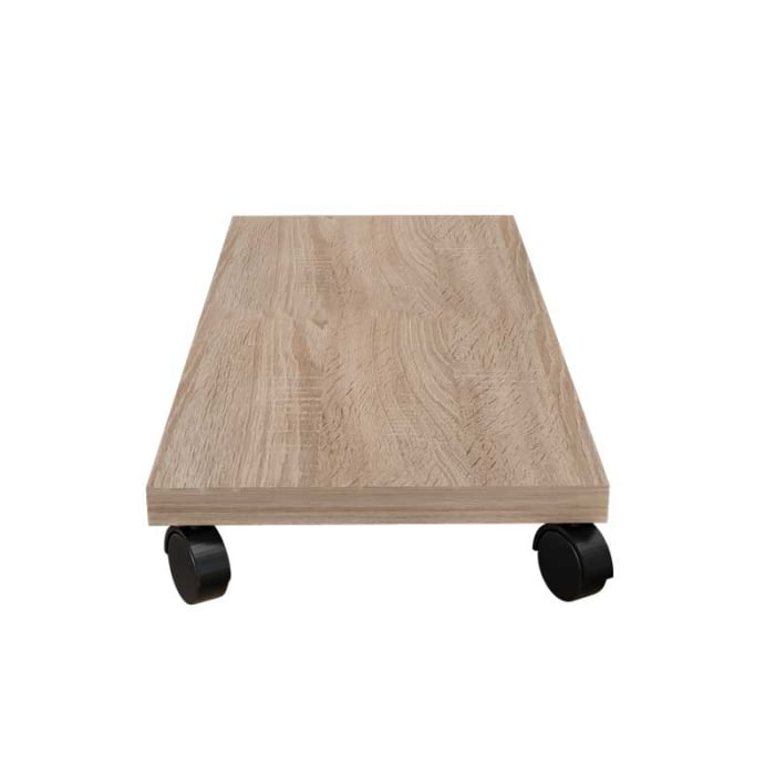 Suport Mobil pentru unitate calculator, Lucmi, Pal 18mm, Stejar Natur, Cant ABS 2mm, 4 roti cu frana, 25 x 45 x 5.3(h)cm [4]