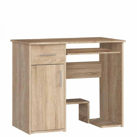 Birou - Birou calculator, PAL laminat, 1 sertar, 3 rafturi, stejar, 90x50x74 cm