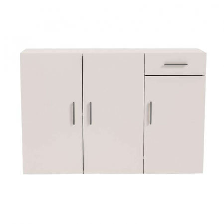 Comoda Lucmi, Pal 18mm, alb ,cu 3 usi si 1 sertar, 120x35x80 cm [1]