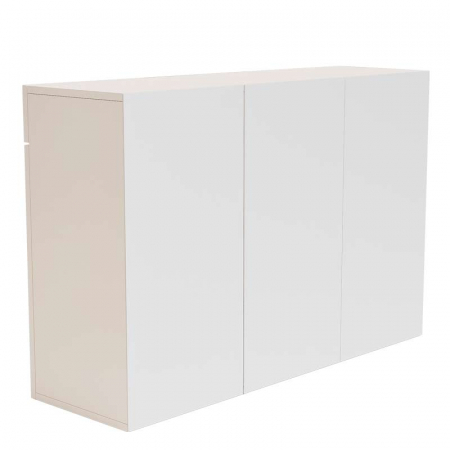 Comoda Lucmi, Pal 18mm, alb ,cu 3 usi si 1 sertar, 120x35x80 cm [3]