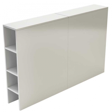 Comoda PAT, Lucmi, Pal 18mm,alb mat ,cu 6 polite, 2 usi si 2 spatii depozitare, 160(L)x25(l)x100(h)cm [1]