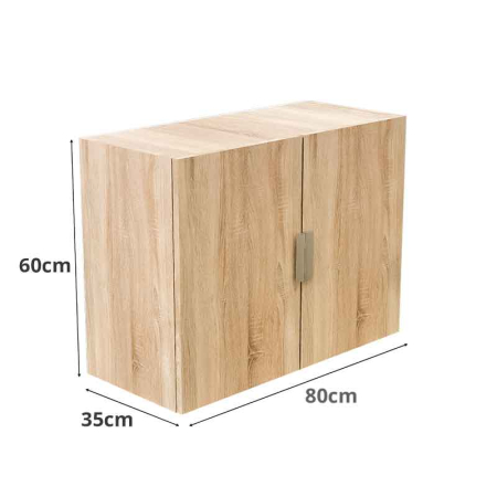 Corpuri Modulare Bucatarie - Corp bucătărie suspendat Lucmi – Stejar Natur, PAL 18 mm, 1 poliță