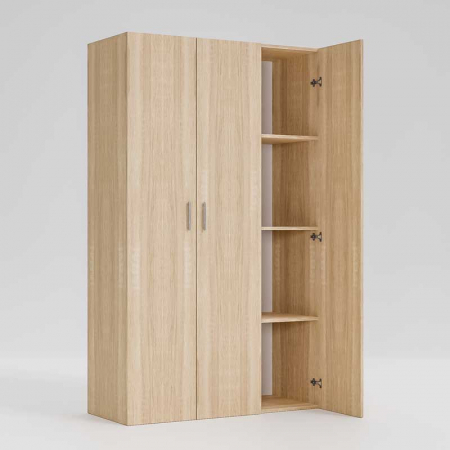 Dressing cu cu 3 usi,Lucmi, PAL melaminat 18mm, Egger Stejar natur, 120 x 50 x 200(h)cm [4]