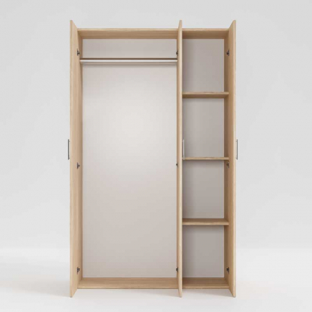 Dressing cu cu 3 usi,Lucmi, PAL melaminat 18mm, Egger Stejar natur, 120 x 50 x 200(h)cm [5]