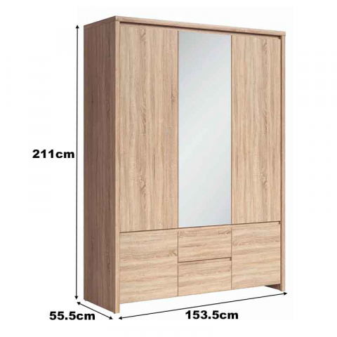 Dressing cu sertare Kaspian, 153.5X55.5X211 cm [1]
