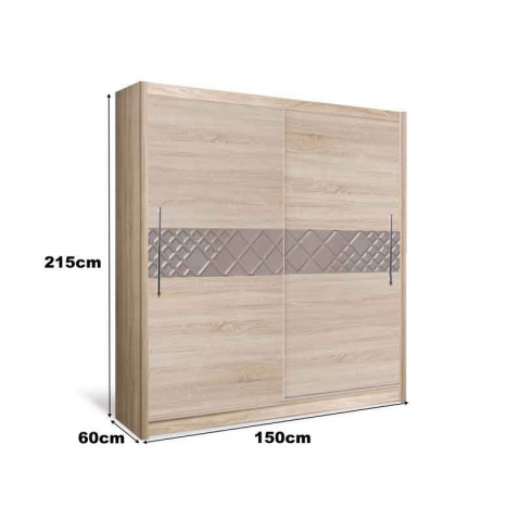 Dressing cu usi glisante LUCMI  sonoma, 150cm [2]