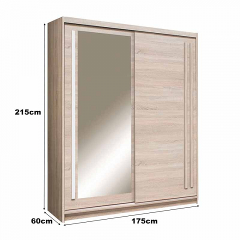 Dressing cu usi glisante LUCMI  sonoma, 175cm [2]