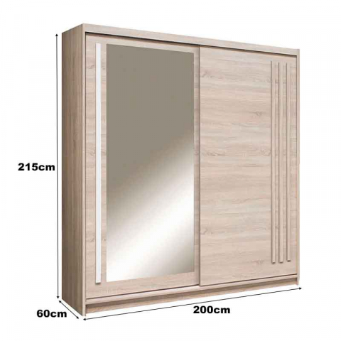 Dressing cu usi glisante LUCMI  sonoma, 200cm [3]