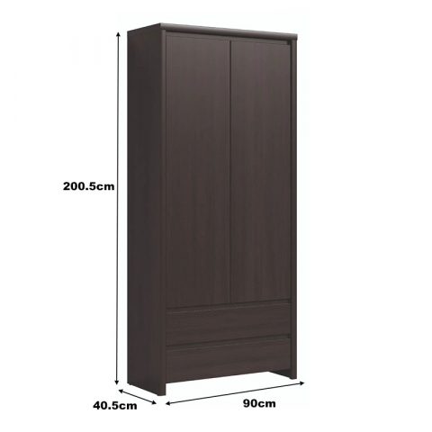 Dressing haine 90 cm wenge Kaspian, 90X40.5X200.5 cm [3]