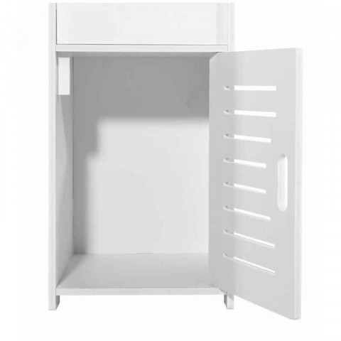 Dulap baie, LUCMI, 2 rafturi, 1 sertar, 1 usa, alb, 25x21.5x80 cm [2]