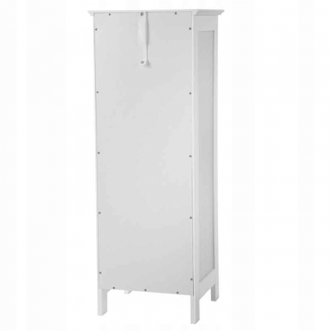 Dulap baie, LUCMI,  MDF, 1 raft, 1 usa, 1 sertar, alb MAT, 32x30x87cm [2]
