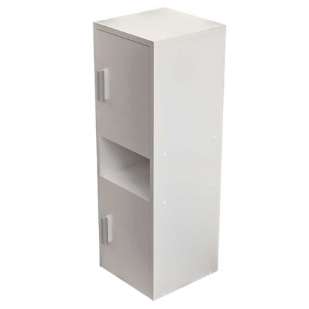 Dulap baie Lucmi,  PAL 18mm, Cant ABS 2mm, 2 usi, 1 raft, alb, 30 x 30 x 90(h)cm [6]