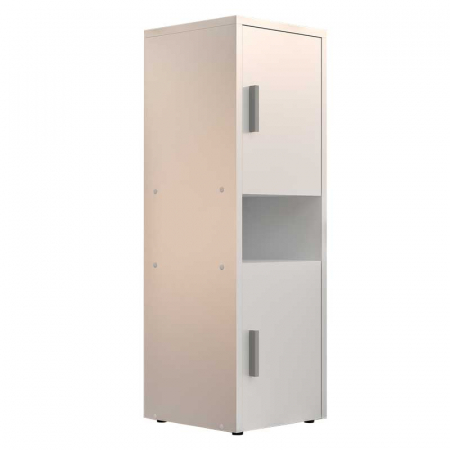 Dulap baie Lucmi,  PAL 18mm, Cant ABS 2mm, 2 usi, 1 raft, alb, 30 x 30 x 90(h)cm