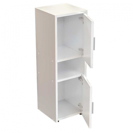 Dulap baie Lucmi,  PAL 18mm, Cant ABS 2mm, 2 usi, 1 raft, alb, 30 x 30 x 90(h)cm [2]