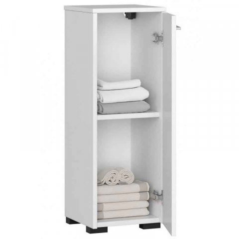 Dulap baie, PAL laminat, 2 rafturi, alb MAT, 30x30x82 cm [1]