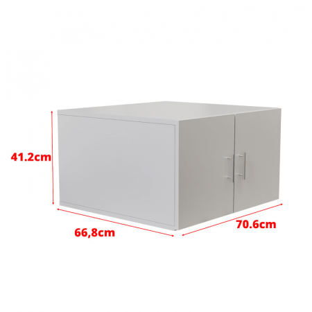 Dulap depozitare Detergent, Pal 18mm, alb mat, Cant abs 2mm, 2 usi, 70.6 x 66.8 x 41.2(h)cm [7]