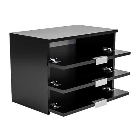 Dulap depozitare incaltaminte, Pantofar, Pal 18mm,Negru Mat , Cant ABS, 3 rafturi, 584 X 360 X 430(h)mm [4]