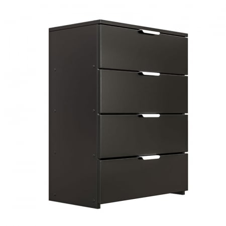Hol - Dulap depozitat incaltaminte, pantofar, PAL 18mm, 4 sertare, Negru, 60x33x80 cm