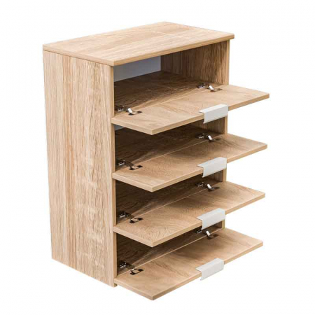 Dulap depozitat incaltaminte, pantofar, PAL laminat 18mm, 4 sertare, stejar natur, 60x33x80 cm [5]