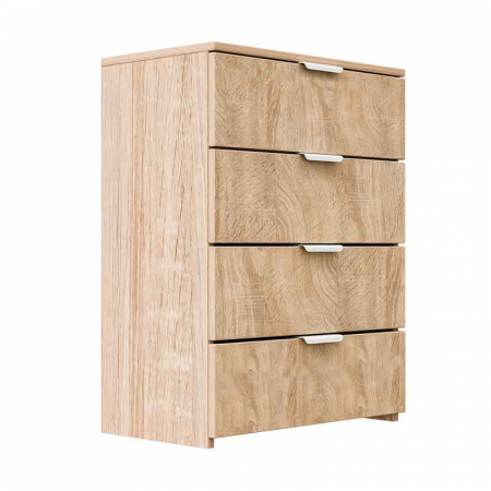 Hol - Dulap depozitat incaltaminte, pantofar, PAL laminat 18mm, 4 sertare, stejar natur, 60x33x80 cm