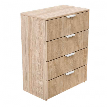 Dulap depozitat incaltaminte, pantofar, PAL laminat 18mm, 4 sertare, stejar natur, 60x33x80 cm [2]