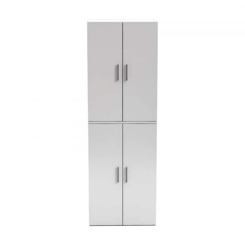 Dulap Masca masina de spalat si uscator haine, Lucmi, PAL 18 mm, 1 raft, 4 usi, Alb mat, 70.6 x 66.8 x 190.6 cm [6]