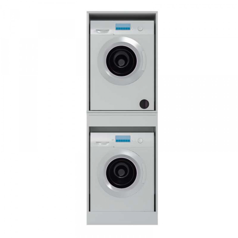 Dulap Masca masina de spalat si uscator haine, Lucmi, PAL 18mm, Cant ABS 2mm, fara usa, alb mat, 70.6 x 65 x 190.6cm