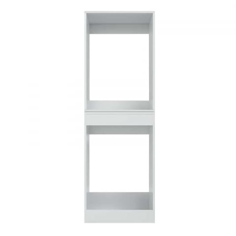 Dulap Masca masina de spalat si uscator haine, Lucmi, PAL 18mm, Cant ABS 2mm, fara usa, alb mat, 70.6 x 65 x 190.6cm [7]