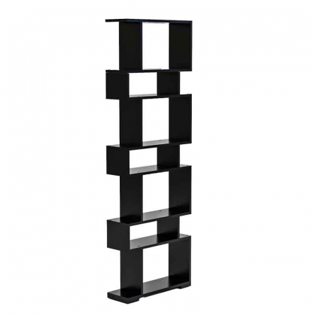 Etajera , Biblioteca, Lucmi, PAL melaminat 18mm, Negru Mat, 7 rafturi , 60x20x181(h) cm [2]