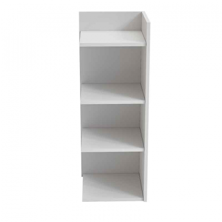 Etajera colt, Lucmi, PAL melaminat 18mm, Alb mat, 4 rafturi , 35x35x100(h) cm [1]