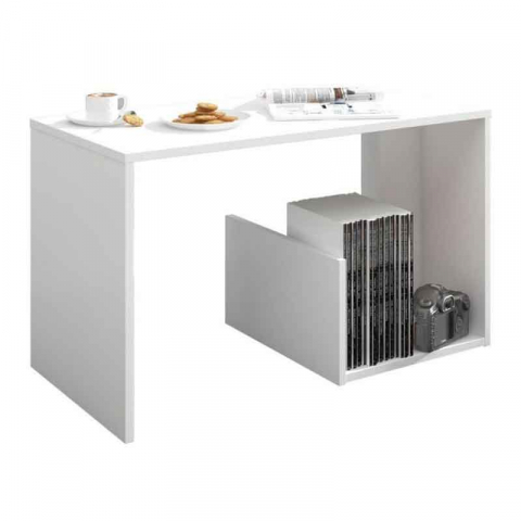 Masuta de cafea - Masa de cafea, pal laminat, alb, 80x40x45 cm