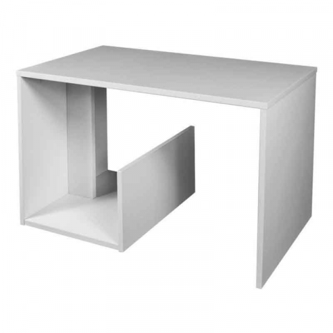 Masa de cafea, pal laminat, alb, 80x40x45 cm [3]