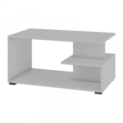 Masa de cafea, pal laminat, alb, 90x51x45 cm [2]