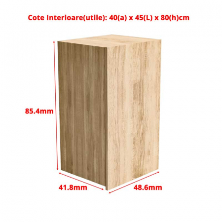 Masca Centrala Termică Lucmi, Pal 18mm, Stejar Natur, Cant ABS 2mm, 40(a) x 45(L) x 80(h) cm [5]