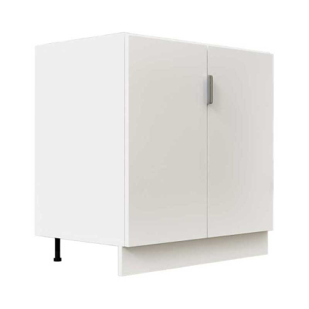 Corpuri Modulare Bucatarie - Masca chiuveta Bucatarie, Pal 18mm, Alb mat, Cant ABS 2mm, 2 Usi