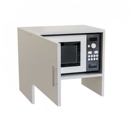 Masca Cuptor cu Microunde Lucmi, Pal Alb Mat 18mm, cant ABS, 1 ușă,  54 (L) x 40(a) x 50(h)cm [5]