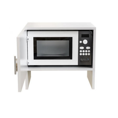 Masca Cuptor cu Microunde Lucmi, Pal Alb Mat 18mm, cant ABS, 1 ușă,  54 (L) x 40(a) x 50(h)cm [4]