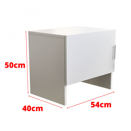 Masca Cuptor cu Microunde Lucmi, Pal Alb Mat 18mm, cant ABS, 1 ușă,  54 (L) x 40(a) x 50(h)cm [7]